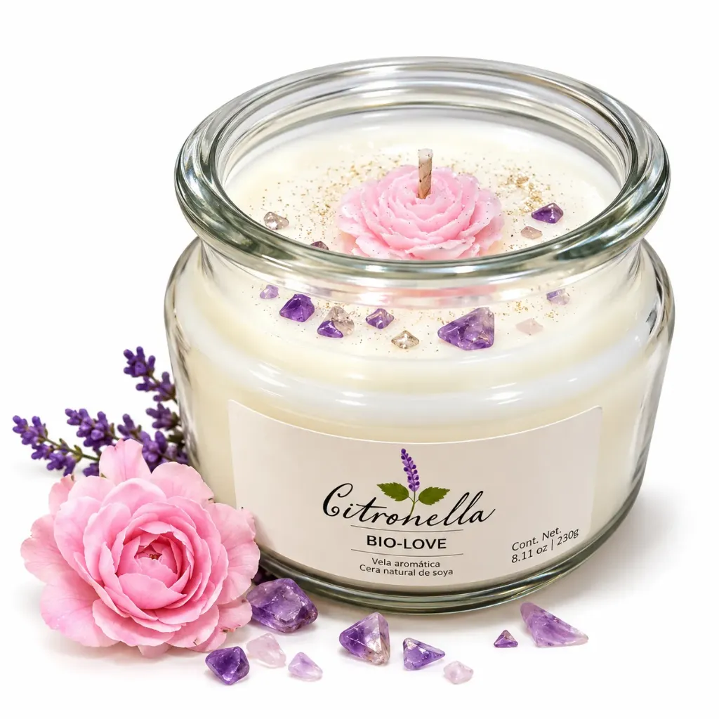 Vela Artesanal Aromática Citronella de Soya 230g