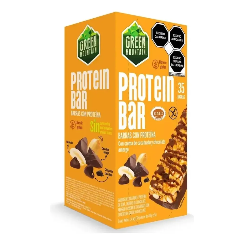 Green Mountain,barras Con Proteina 35pz De 40gr