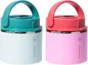 Thermoflask, 2 Recipientes para Comida con Aislamiento al Vacío 591 mL, Varios Colores